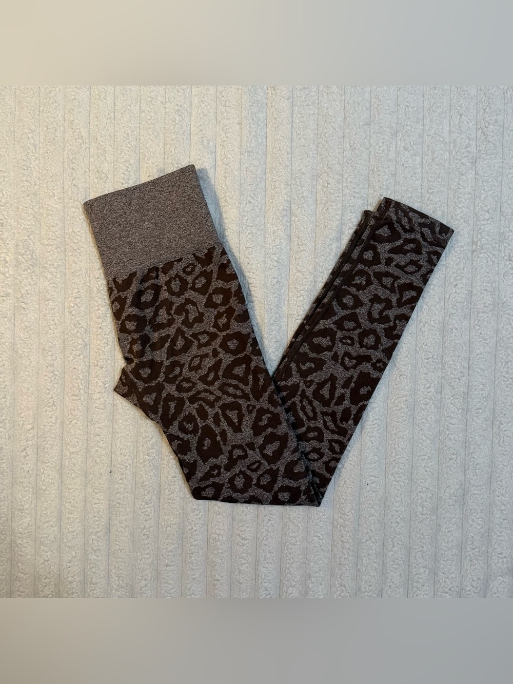 Brown Animal Print Seamless Leggings Unbranded